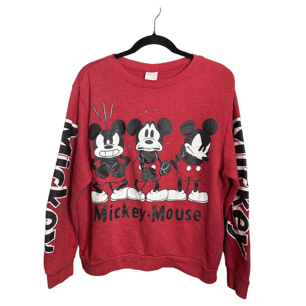 Vintage Juniors Disney Mickey Mouse Red & Black Graphic Sweatshirt XL